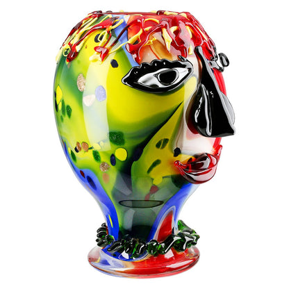 Face vase Andrew, multicolored H.29 cm