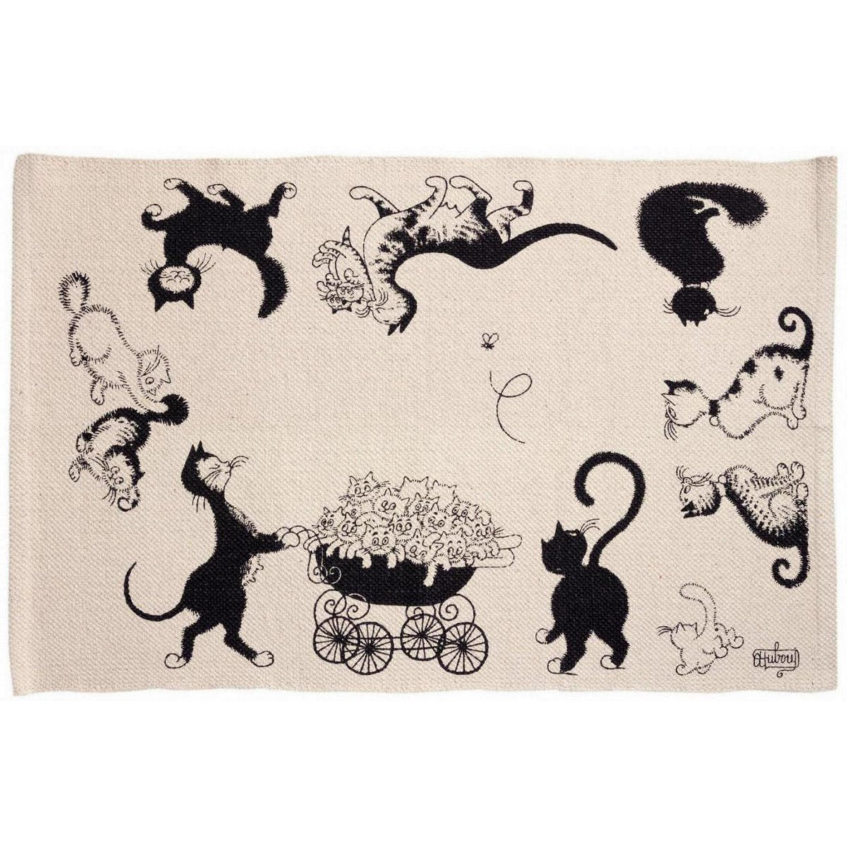 Dubout Multi Cats Rug Ecru 60 x 90