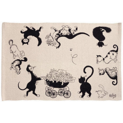 Dubout Multi Cats Rug Ecru 60 x 90