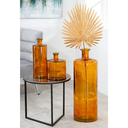 Glass floor vase "Arturo" amber