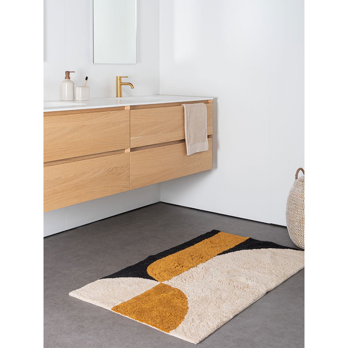 Bath mat Bowie - Ocher 50 x 80 cm