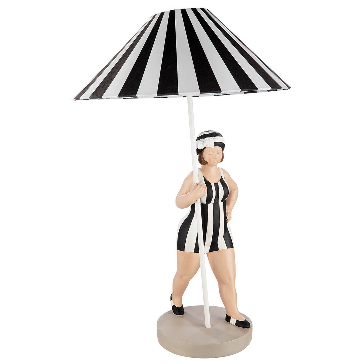 Poly lamp "Becky" black / white