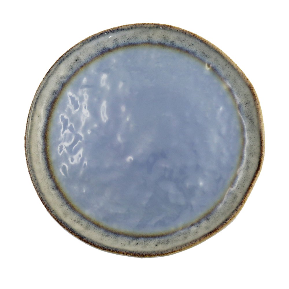 Blue porcelain dessert plate 21.5x21.5x1.4cm