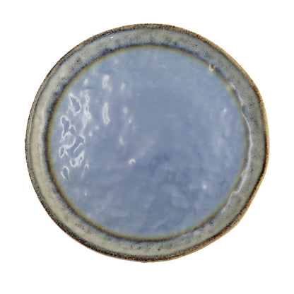 Blue porcelain dessert plate 21.5x21.5x1.4cm