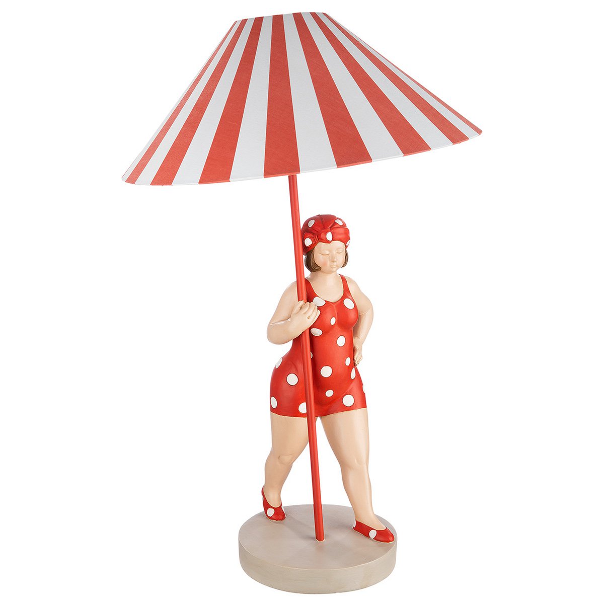 Poly lamp "Becky" red / white