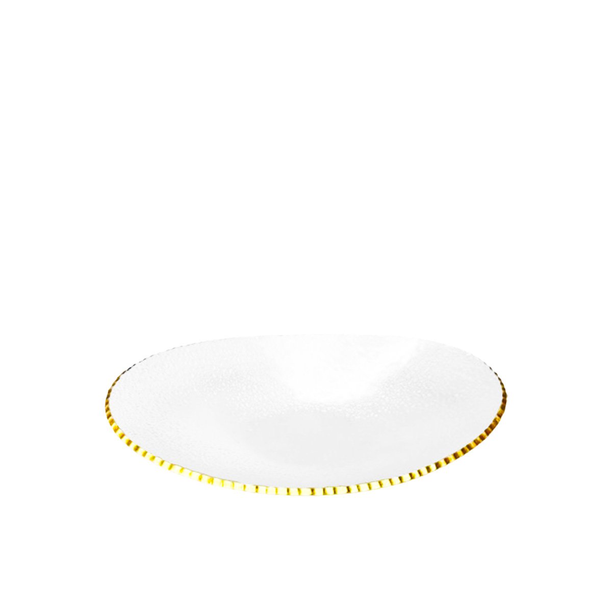 Glass oval gold edge bowl 20.5x13x5cm