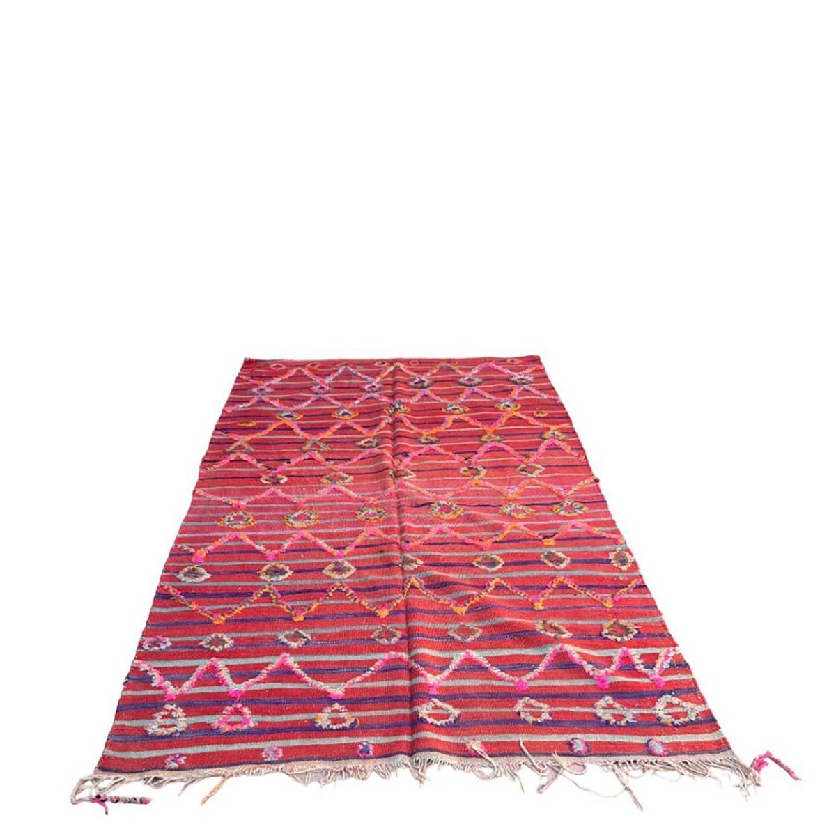 Pure wool Moroccan Kilim Berber rug 138 x 220 cm