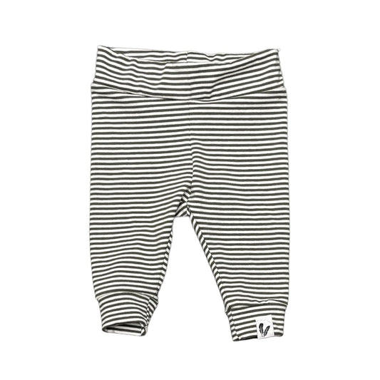 Newborn pants small stripes dark forest