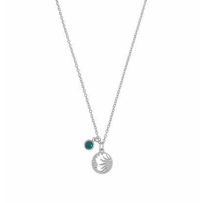Necklace Moon & Sun Pendant - Silver