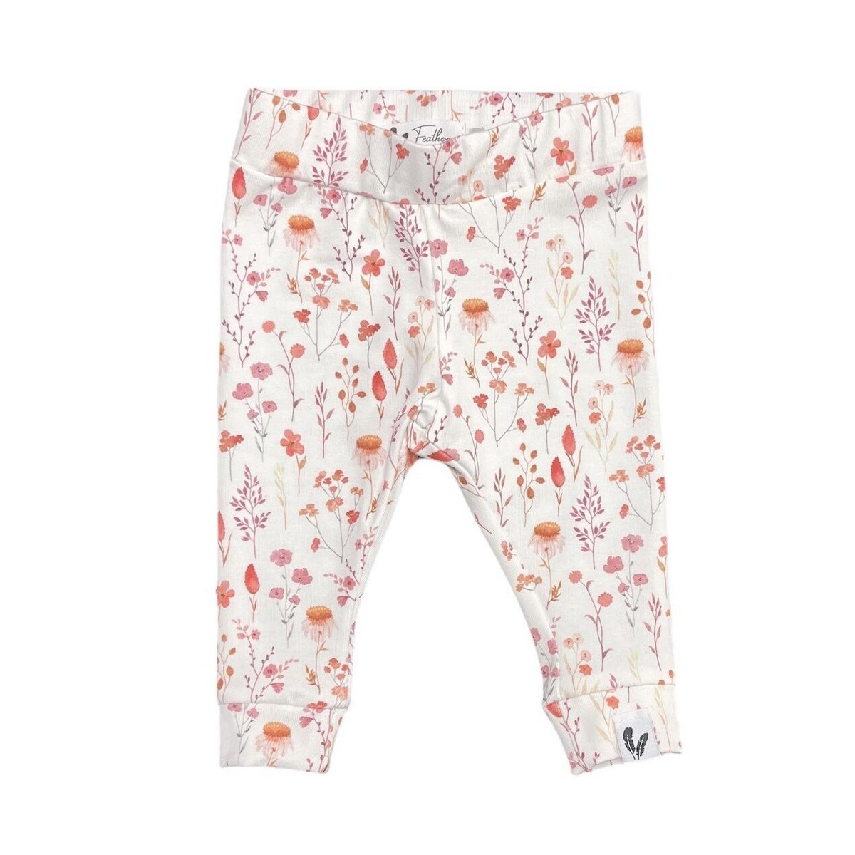 Newborn pants spring flower