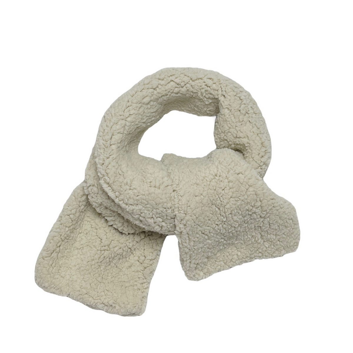 Scarf teddy light beige