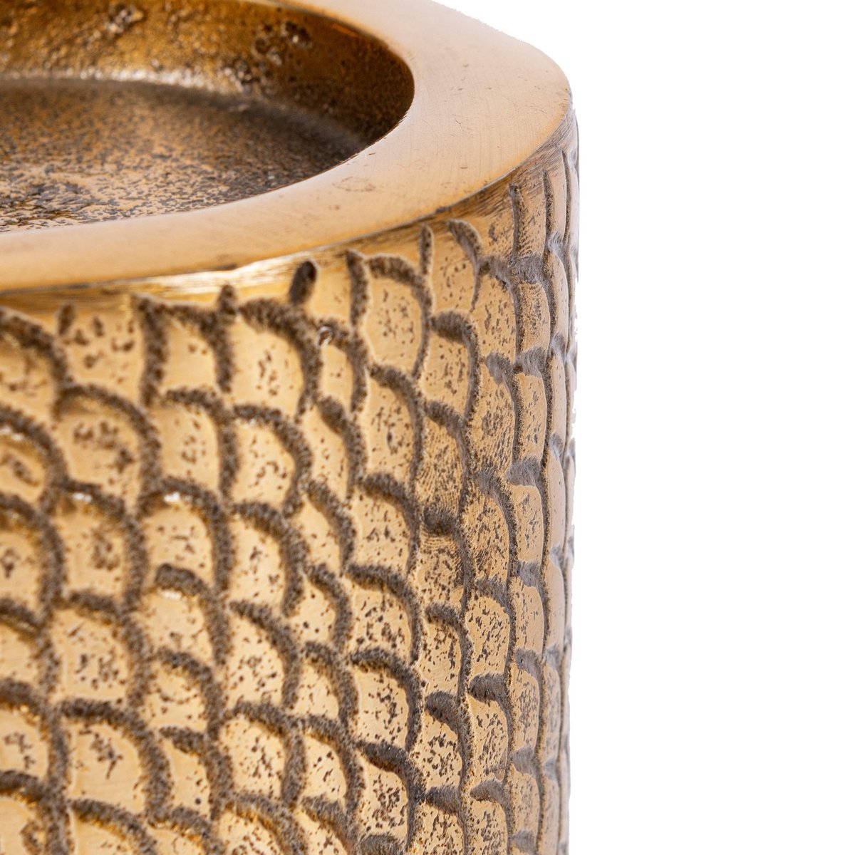 The Croco Candle Holder - Brass - L