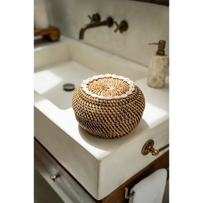 The Colonial Peek-a-Boo Basket - Natural Brown - M