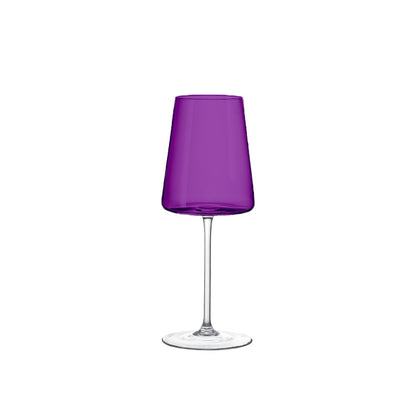400ml 6 -colored wine glasses - Lot of 6