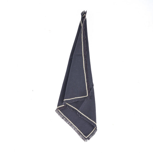 The Tuscany Napkin - Black Natural - 45x45