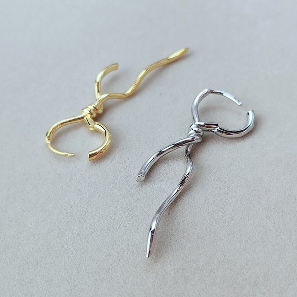 Unique Design Twisted Knot Slim Earrings-One Pair