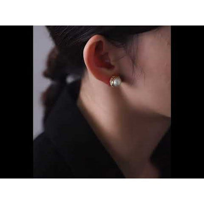 Luxe Pearl Halo Double-Sided Earrings