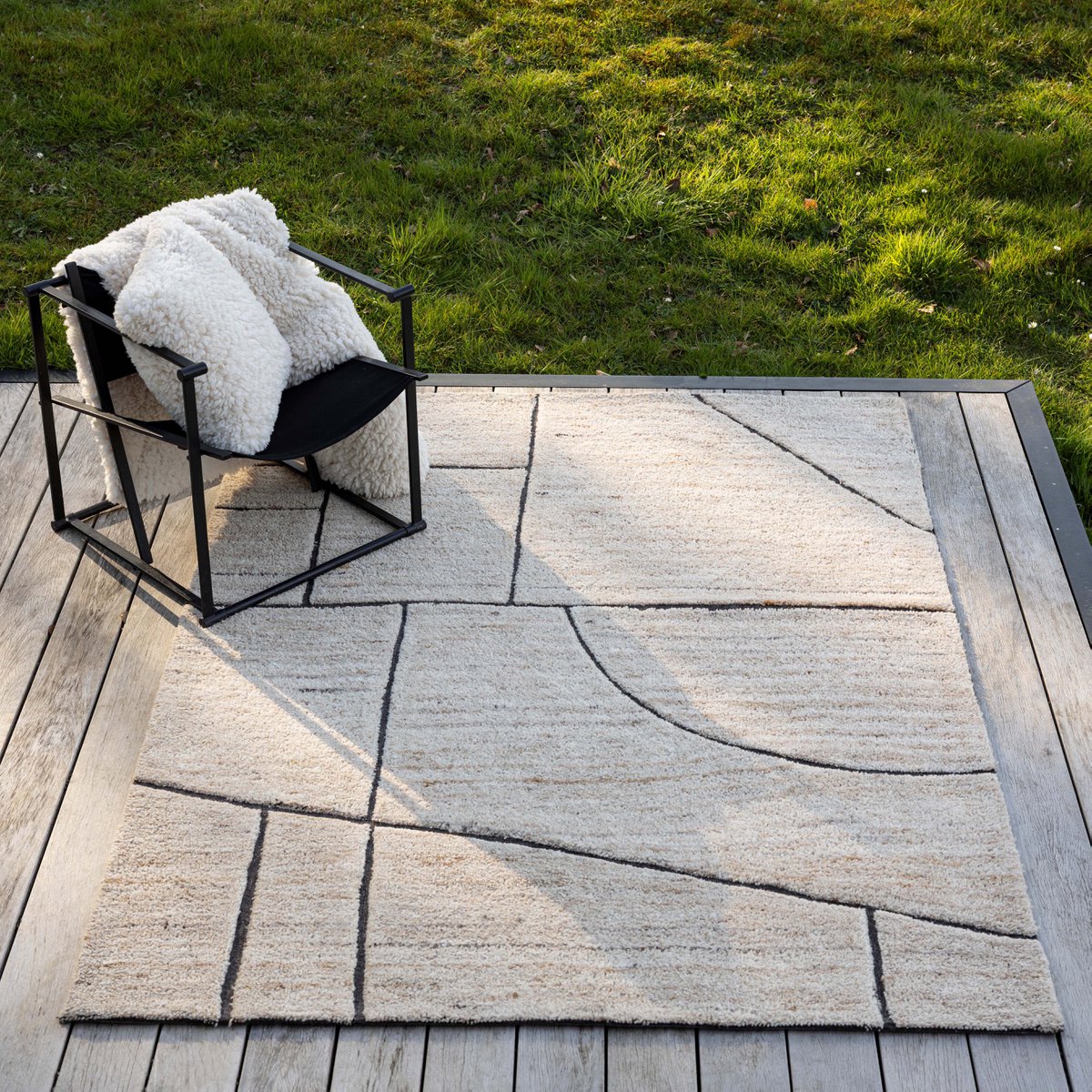 Natural zaho carpet 190 x 290 x 1