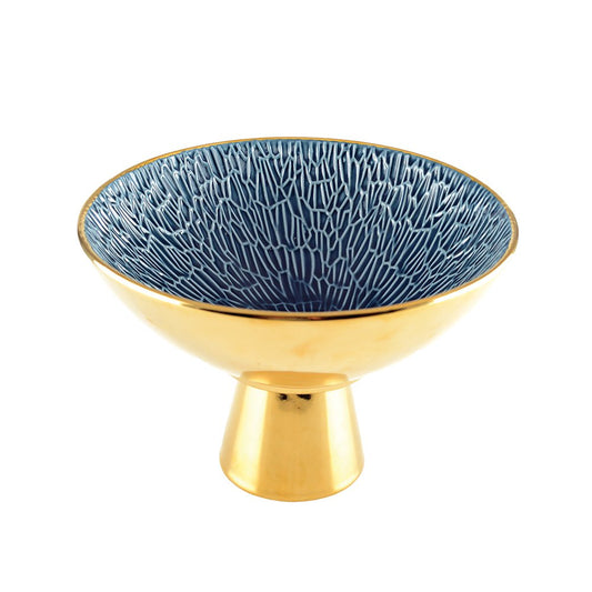 GOLD AND BLUE STANDING FRUIT CUTTER