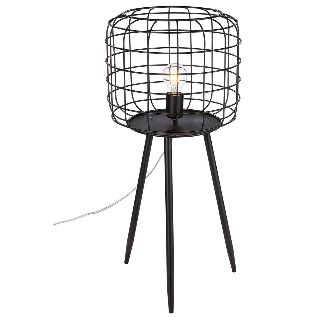 Metal floor lamp "Basket" black