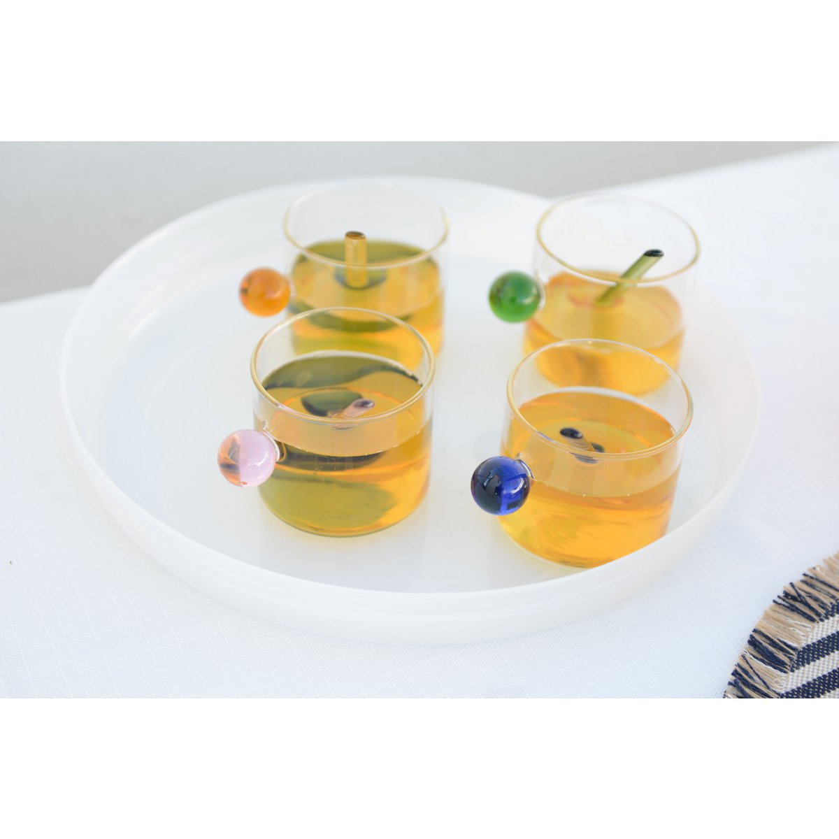 White glass tray 34.5x34.5x4.5cm