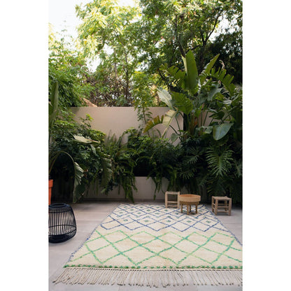 Authentic Moroccan Berber rug in Majorelle wool