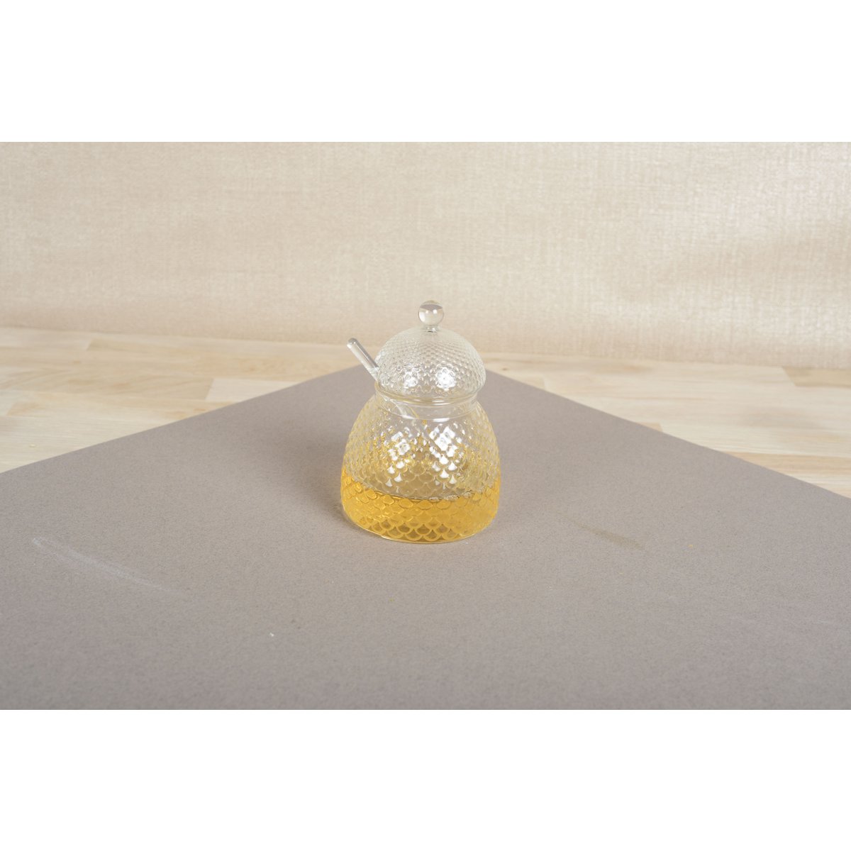 Honey pot with glass spoon 400ml