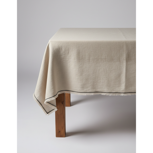 The Tuscany Tablecloth - Natural Black - 150x300