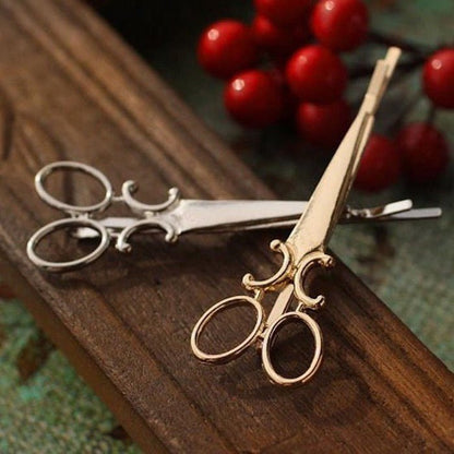 Unique design scissor metal hair barrettes