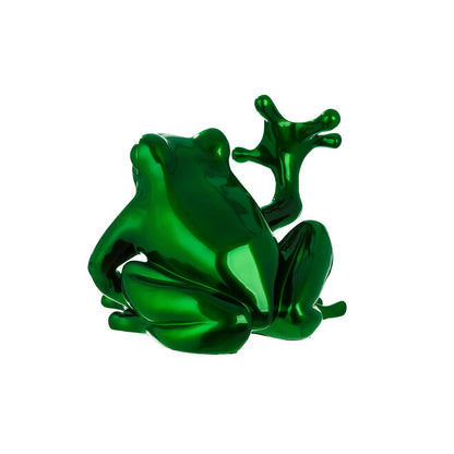 Figure frog green H.35 cm