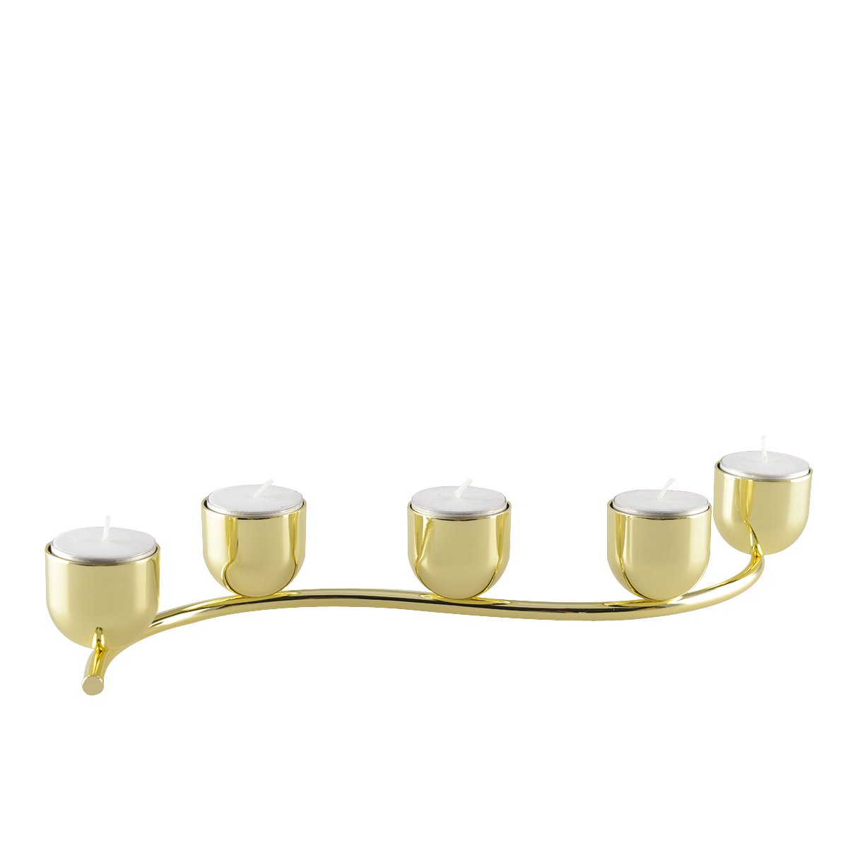 5 LIGHTS TORSADE GOLD CANDLE HOLDER FOR DISH HEATER