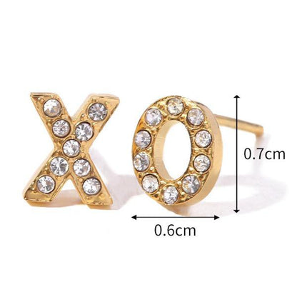 Sparkling XOXO Small Ear Studs