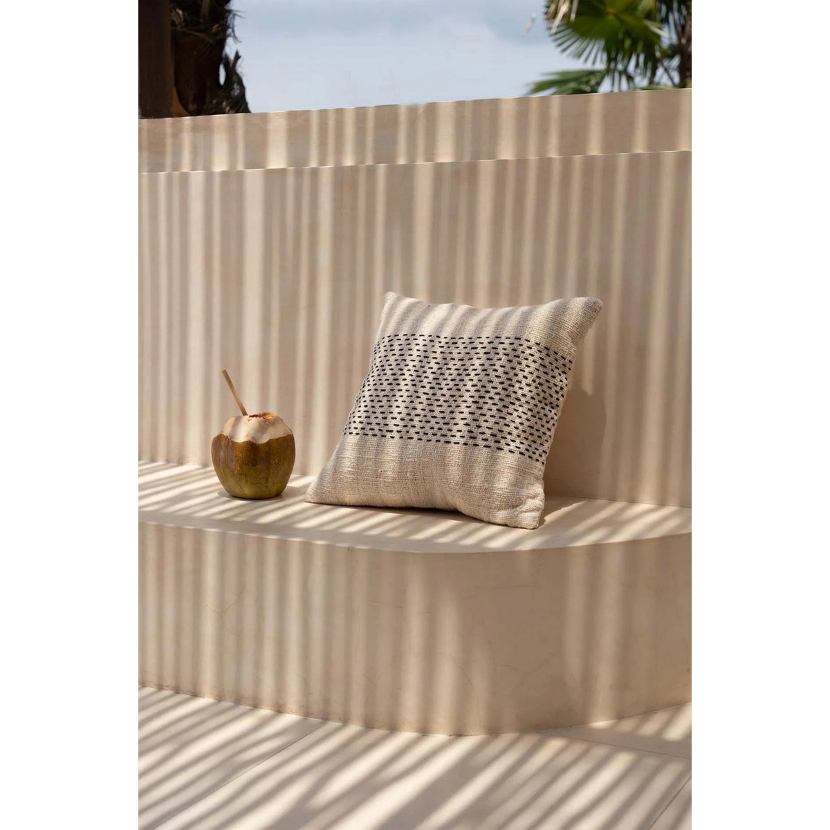 The Misty Cushion Cover - Natural Black