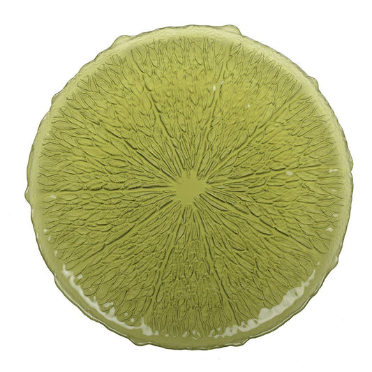 Green flat plate 28cm - Lemon