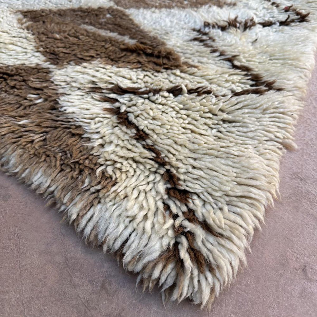 Pure wool Moroccan Berber rug 72 x 168 cm