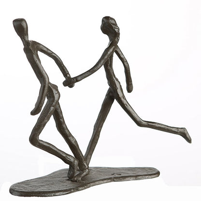 Design sculpture "Running" burnished H.17cm