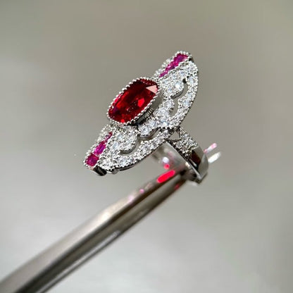 Art Deco Style Ruby Statement Ring