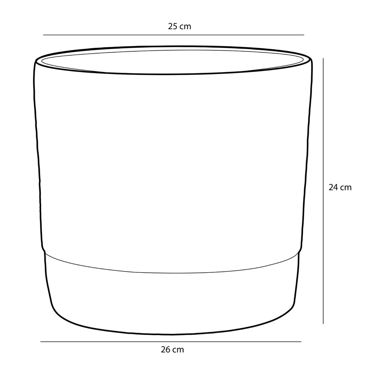 Flowerpot inside Olof Dark brown