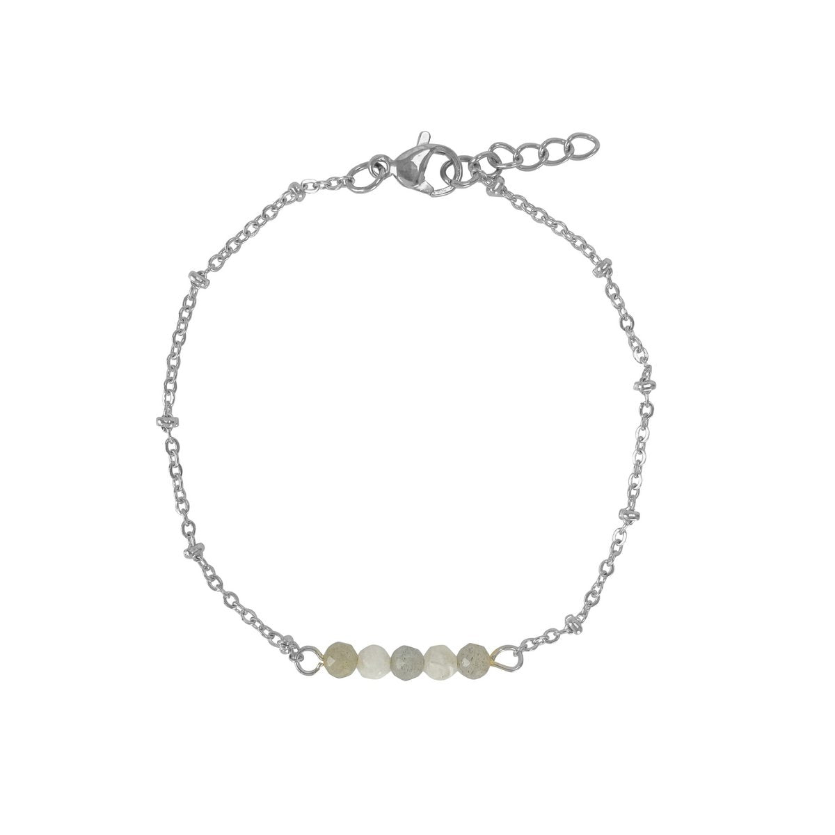 Bracelet Moonstone & Labradorite - Silver