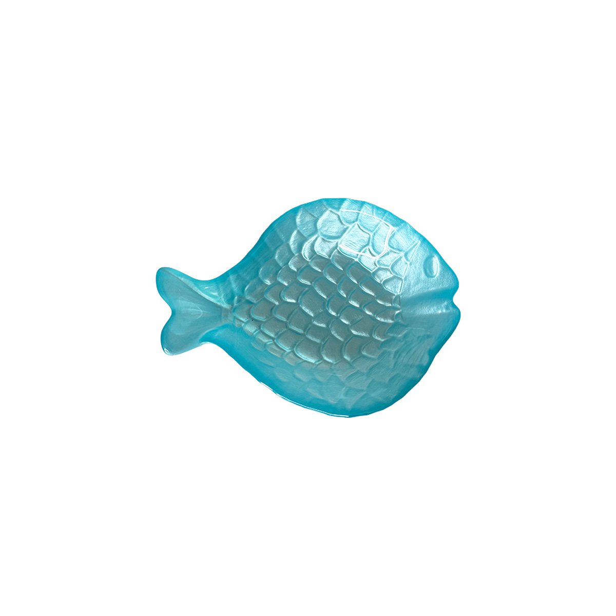 Turquoise fish bowl 16x11.5x3cm