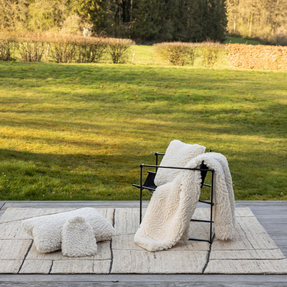 Natural zaho carpet 190 x 290 x 1