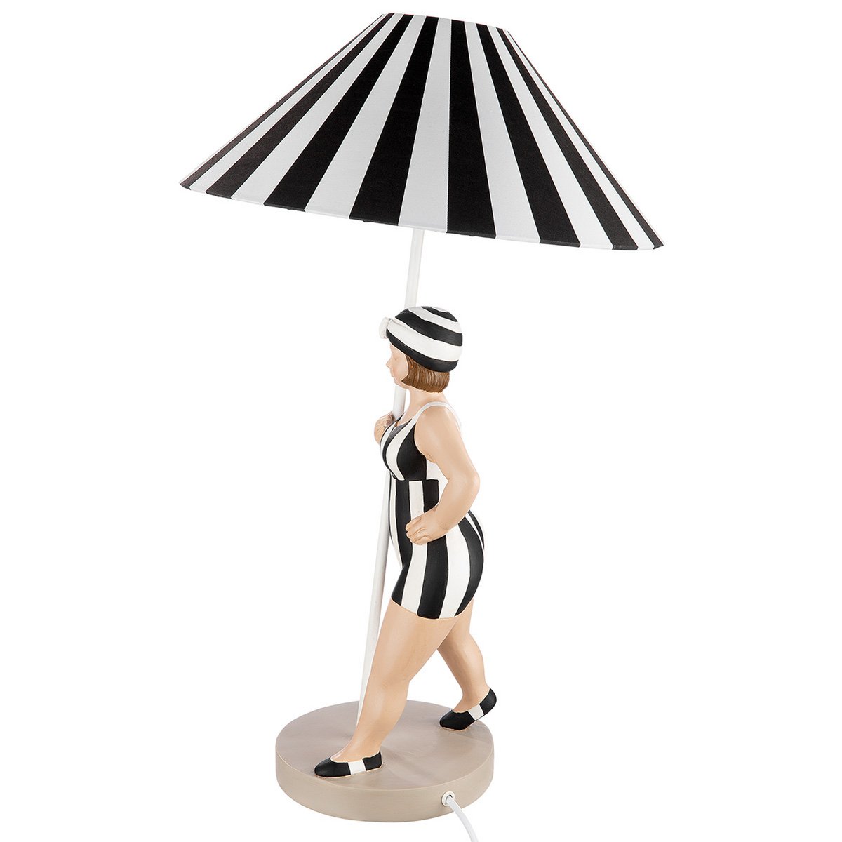 Poly lamp "Becky" black / white