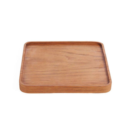 The Teak Square Plate - Natural - M