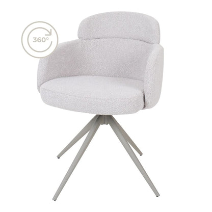 Dining room chair Chase - Bouclé - Naturel