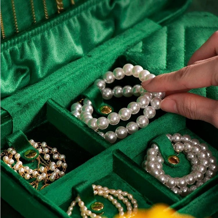 Luxury Velvet Large Jewelry Box