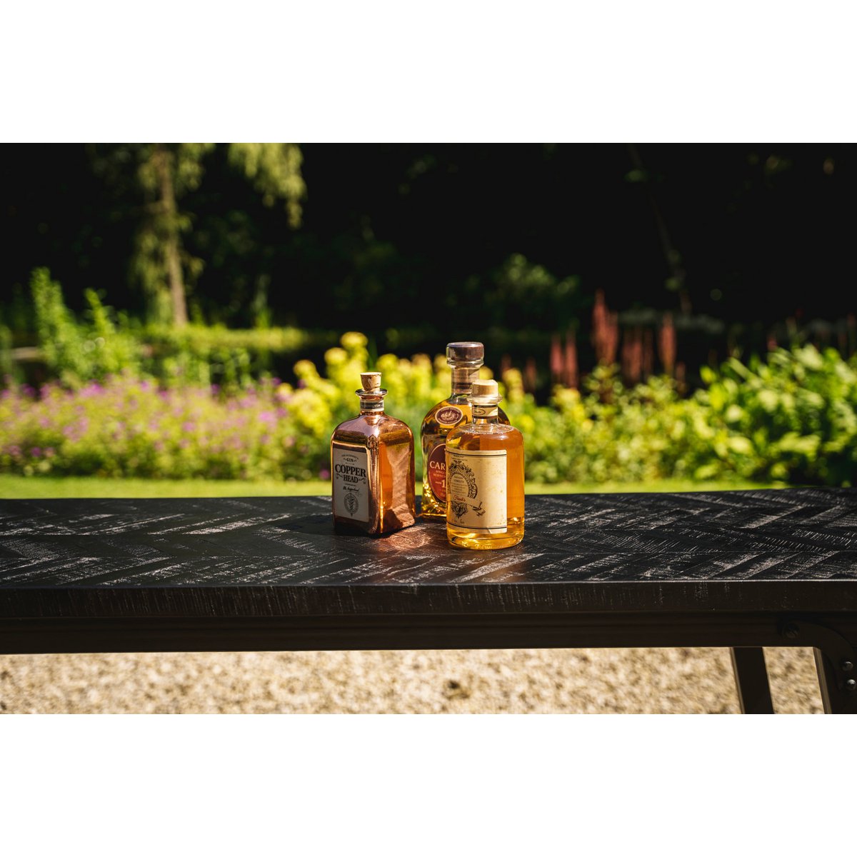 The Herringbone High Table - Black - 140cm