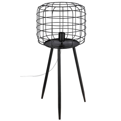 Metal floor lamp "Basket" black