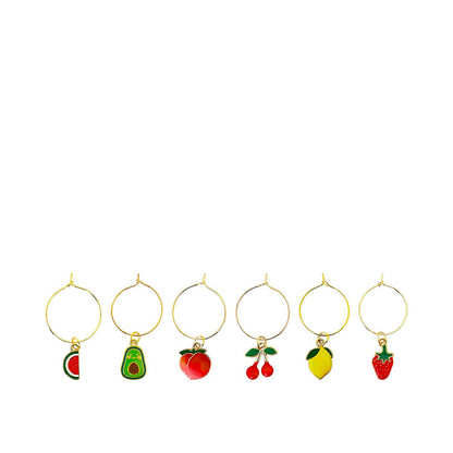 Fruit and vegetable glass brands - set of 6