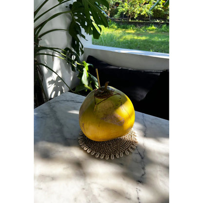 The Seagrass Shell Pan Coaster - Natural