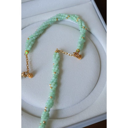 Lucky Jade Braided Necklace & Bracelet Set